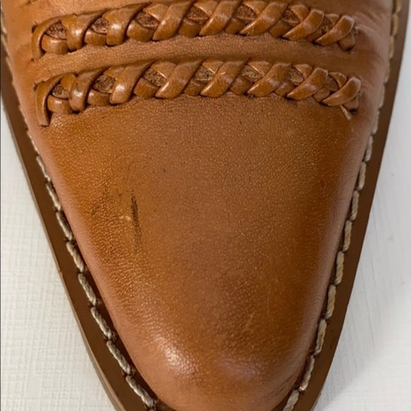 White Mountain Bronco Western Mules in  tan leather - Picture 5 of 12